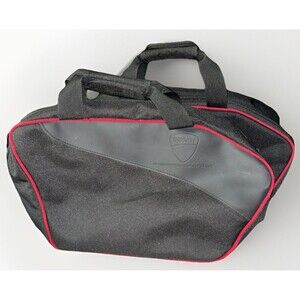 Ducati Performance OEM Saddlebag Pannier Liner Bags Set of 2 Black Red Trim NWOT